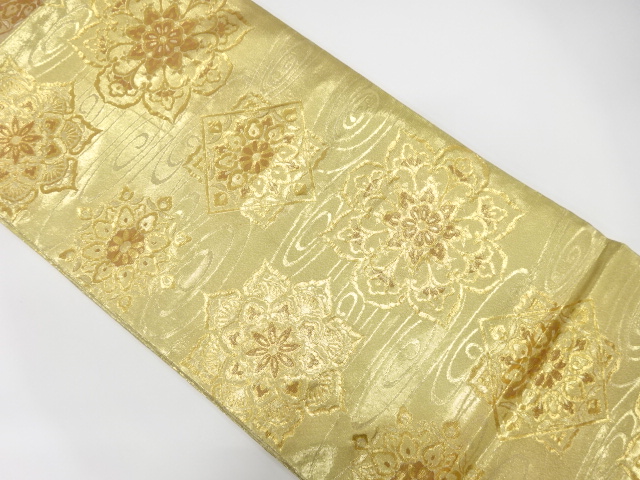 佐賀錦　流水に華紋織り出し袋帯